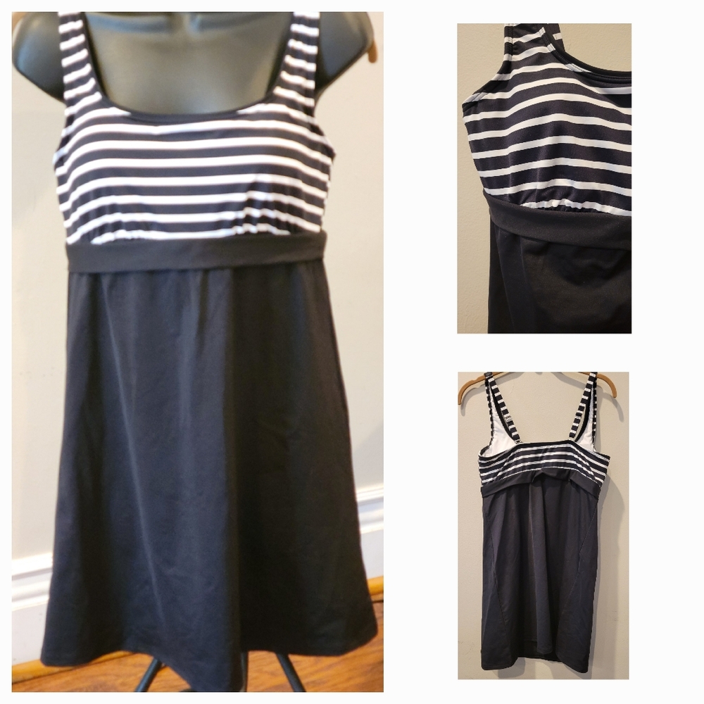 Lands' End Women's Swim Dress Cover-up with adjustable straps Size 8